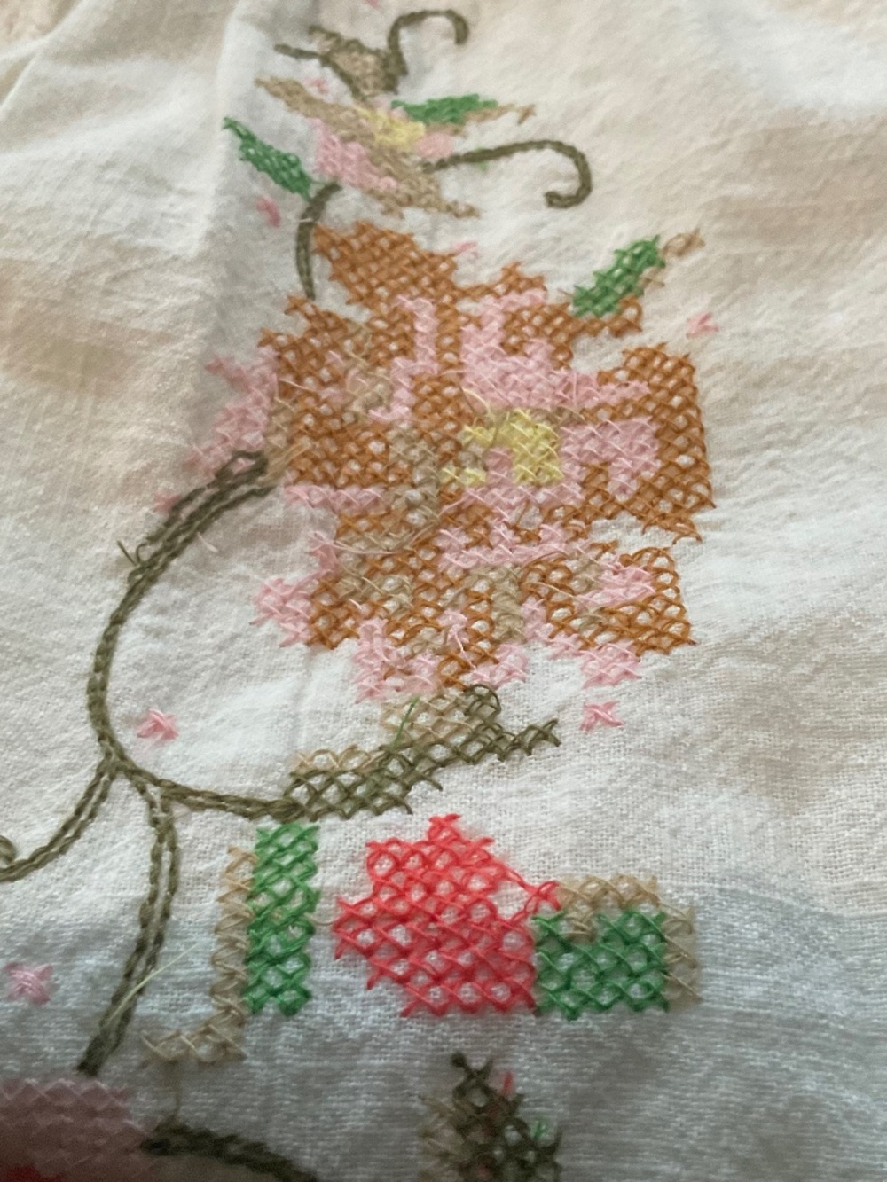 Jennifer & Grace Embroidered Peasant Blouse w/ Floral Accents Crocheted Trim - Picture 12 of 14